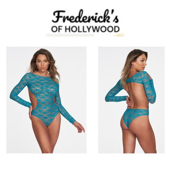 NWT Frederick’s of Hollywood Margarita Floral Bodysuit (Size 1X) - Picture 1 of 7